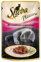 Sheba - Шеба плежер пауч для кошек говядина/кролик