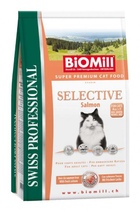 Biomill Swiss Professional Selective Salmon Биомилл сухой корм для взрослых кошек с Лососем