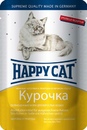 Happy Cat - Хэппи Кэт пауч для кошек Нежные кусочки Ломтики курочки 