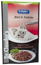 Dr.Clauder`s - Доктор Клаудер пауч для взрослых кошек Мясо/Индейка