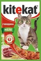 KiteKat - Китикет для кошек пауч Говядина в желе