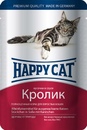 Happy Cat - Хэппи Кэт пауч для кошек Нежные кусочки в соусе Кролик