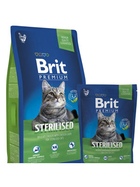 Brit Premium Cat Sterilized - Брит для стерилизованных кошек и котов с Курицей и куриной печенью