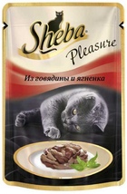 Sheba - Шеба плежер пауч для кошек Говядина/ягненок