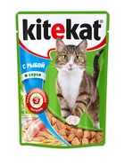 KiteKat - Китикет консервы для кошек Рыба в соусе (пауч)