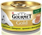 Gourmet Gold консервы для кошек Террин с кроликом по-французски, кусочки в паштете