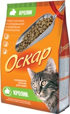 Оскар Сухой корм для взрослых кошек с кроликом (профилактика МКБ)