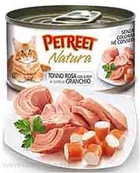 Petreet - Петрит консервы для кошек кусочки розового тунца с крабом сурими