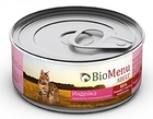 BioMenu Adult Консервы для кошек мясной паштет с Индейкой  95% мясо  100гр