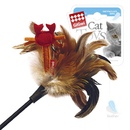GiGwi Дразнилка для кошек с крабиком, натуральные некрашеные перья