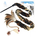 GiGwi Дразнилка для кошек с верёвкой, натуральные некрашеные перья