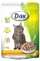 Dax полнорационный консервированный корм для взрослых кошек кусочки в соусе с курицей