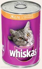 Whiskas  Вискас консервы для кошек Желе Курица/Печень