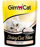 Gimcat Shiny Cat Filet Паучи Шани Кэт для кошек Цыпленок с папаей