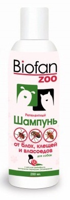 Биофан- Репелентный шампунь для собак и щенков от блох, клещей, власоедов, комаров