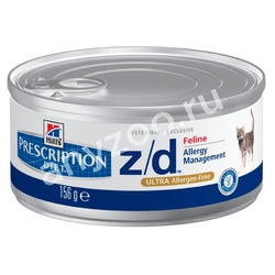 Hills PD Feline Z/D - Диета Z/D консервы для кошек при острых острых пищевых аллергий