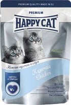 Happy Cat - Хэппи Кэт пауч для котят  Нежные кусочки в соусе Курочка с морковью