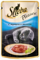 Sheba - Шеба плежер пауч для кошек тунец/лосось