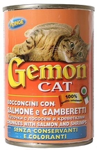 Gemon - Гемон консервы для кошек лосось/креветки