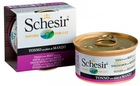 Schesir Шезир консервы для кошек кусочки в желе Тунец/Филе говядины