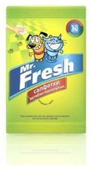 Mr.Fresh Мистер Фреш Салфетки влажные для собак и кошек антибактериальные