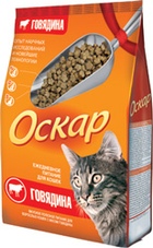 Оскар Сухой корм для взрослых кошек  с говядиной (профилактика МКБ)