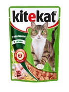 KiteKat - Китикет консервы для кошек Кролик в соусе (пауч)