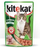 KiteKat - Китикет консервы для кошек пауч (кролик)