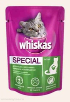 Whiskas - Вискас консервы для кошек живущих в помещении