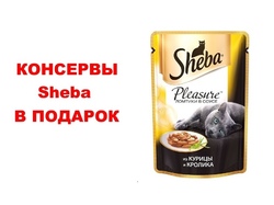 Акция! При покупке сухого корма Вискас 350г - консервы Sheba В ПОДАРОК!