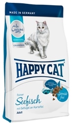 Happy Cat La Cuisine Adult для кошек морсквая рыба, птица, картофель и сочный инжир