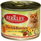 Berkley Duck & Firest Berries №3 Беркли консервы для кошек утка с лесными ягодами №3