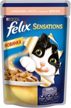 Felix Sensations Пауч для кошек Лосось, треска