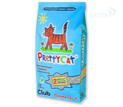 PrettyCat Aroma Fruit  наполнитель глиняный впитывающий с део-кристалами