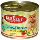 Berkley Turkey & Firest Berries №4 Беркли консервы для кошек индейка с лесными ягодами №4