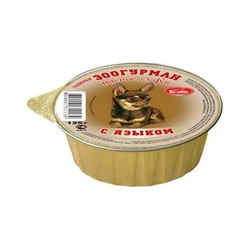Зоогурман консервы для собак Мясное суфле с языком