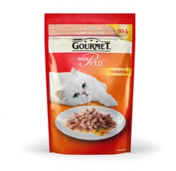 Gourmet Mon Petit пауч-консервированный корм для взрослых кошек с Лососем