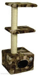 Зооник дом для кошки с 2-мя площадками (цветной мех) 400*360*980