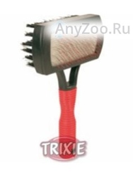 Trixie 2306 Щетка для пуделя двусторонняя с каплей, пластиковая ручка