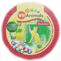 VitAnimals - ВитЭнималс консервы для кошек Индейка ламистер