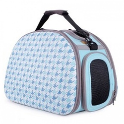Ibiyaya складная сумка-переноска для собак и кошек до 6 кг голубая 32x46x30  1,3 кг