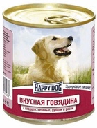 Happy Dog - Хэппи Дог консервы для собак Говядина с сердцем, печенью, рубцом и рисом