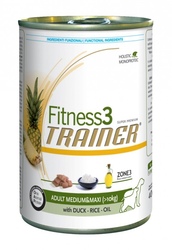 Trainer Fitness 3 Adult Medium/Maxi Duck&Rice Консервы для собак средних и крупных пород Утка/рис