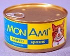 МонАми консервы для кошек кролик (паштет)