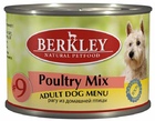 Berkley Poultry Mix Adult Dog №9 Беркли консервы для собак Рагу из домашней птицы №9