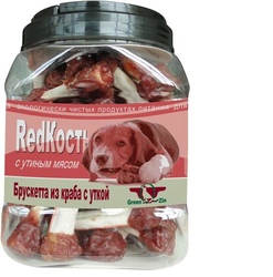 Green Cuisine Грин Кьюзин Лакомство для собак RedКость - брускетта из краба с уткой (туба)