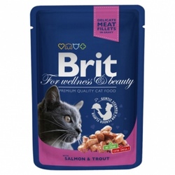 Brit Premium Брит Пауч для взрослых кошек Лосось и форель
