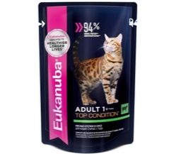 Eukanuba Cat Adult Пауч для взрослых кошек с Говядиной  в соусе