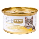 Brit Care консервы для кошек куриная грудка с сыром