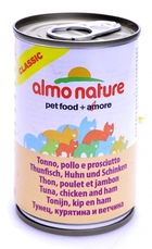 Almo Nature Classic консервы для взрослых кошек Тунцом, Курицей и Ветчиной
